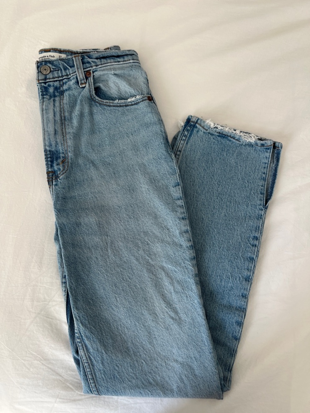 Abercrombie & Fitch Light Wash Straight Leg Jeans